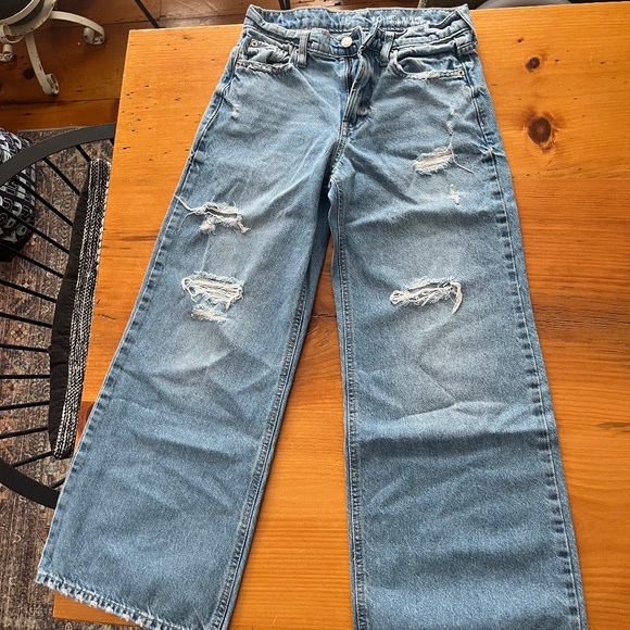 Gap Wide Stride Ripped Jeans (Size 10 TEENS) - Picture 1 of 7